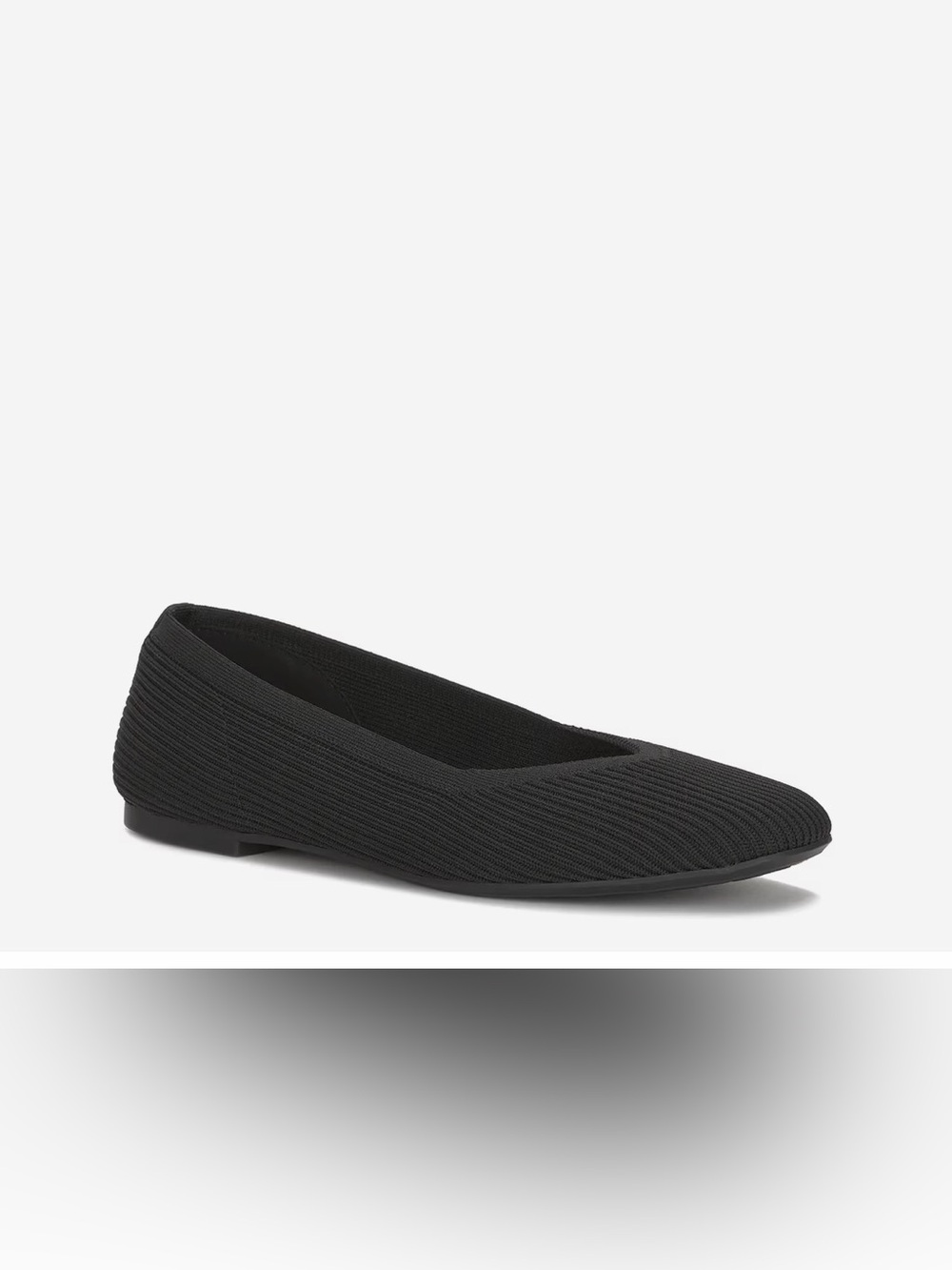 Kelly & Katie Black Knit Ballet Flat